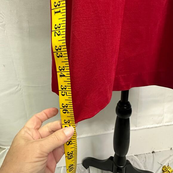 Banana Republic Red Dress - Women’s Size 14 - Elegant Fit and Flare with Pockets - Picture 8 of 9